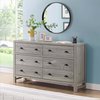 Alaterre Furniture Windsor 6-Drawer Double Dresser, Driftwood Gray ANWI0432